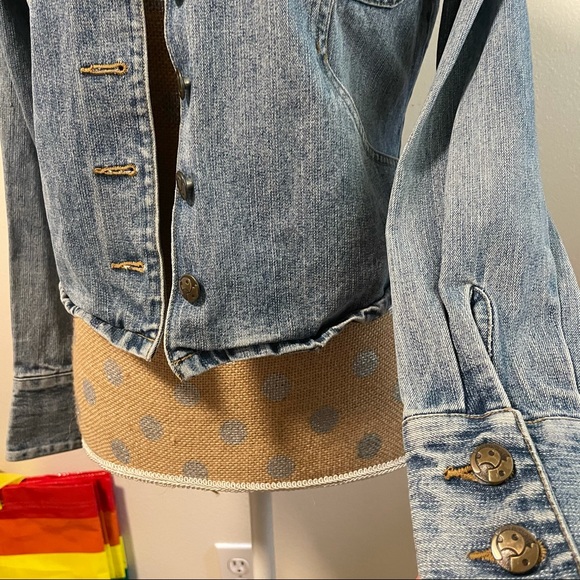 Clio Petites Vintage Jean A Line Button Jacket 6 - Picture 5 of 15